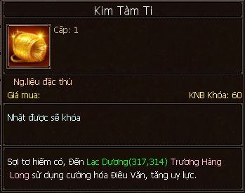 Hình ảnh vật phẩm Kim Tàm Ti